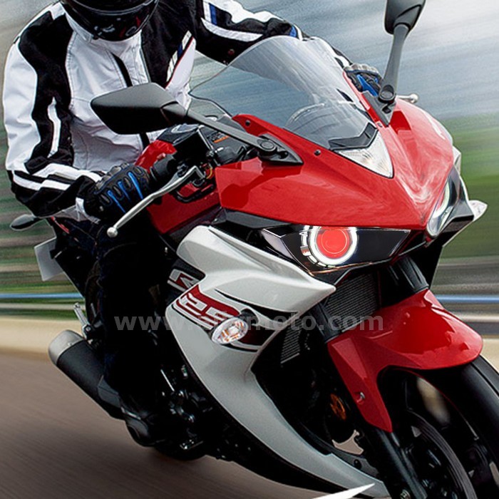 013 Headlight Kit Yamaha R25 2015 Hid Angel Halos Light Red Demon Eye-2 013 Headlight Kit Yamaha R25 2015 Hid Angel Halos Light Red Demon Eye-2
